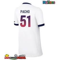 Camisa de Futebol Paris Saint-Germain Willian Pacho #51 Equipamento Secundário Mulheres 2026-27 Manga Curta